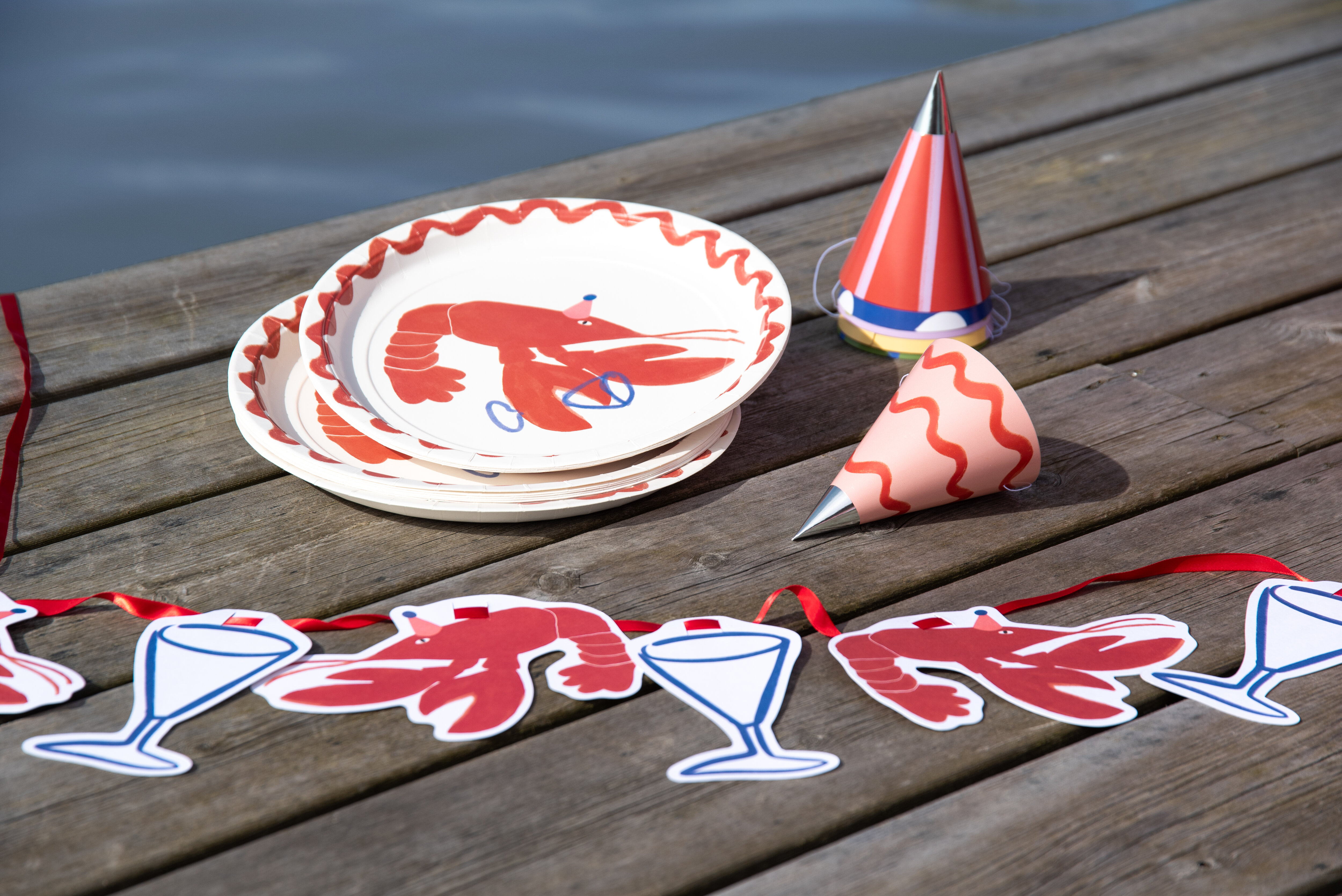 Items for crayfish party.
