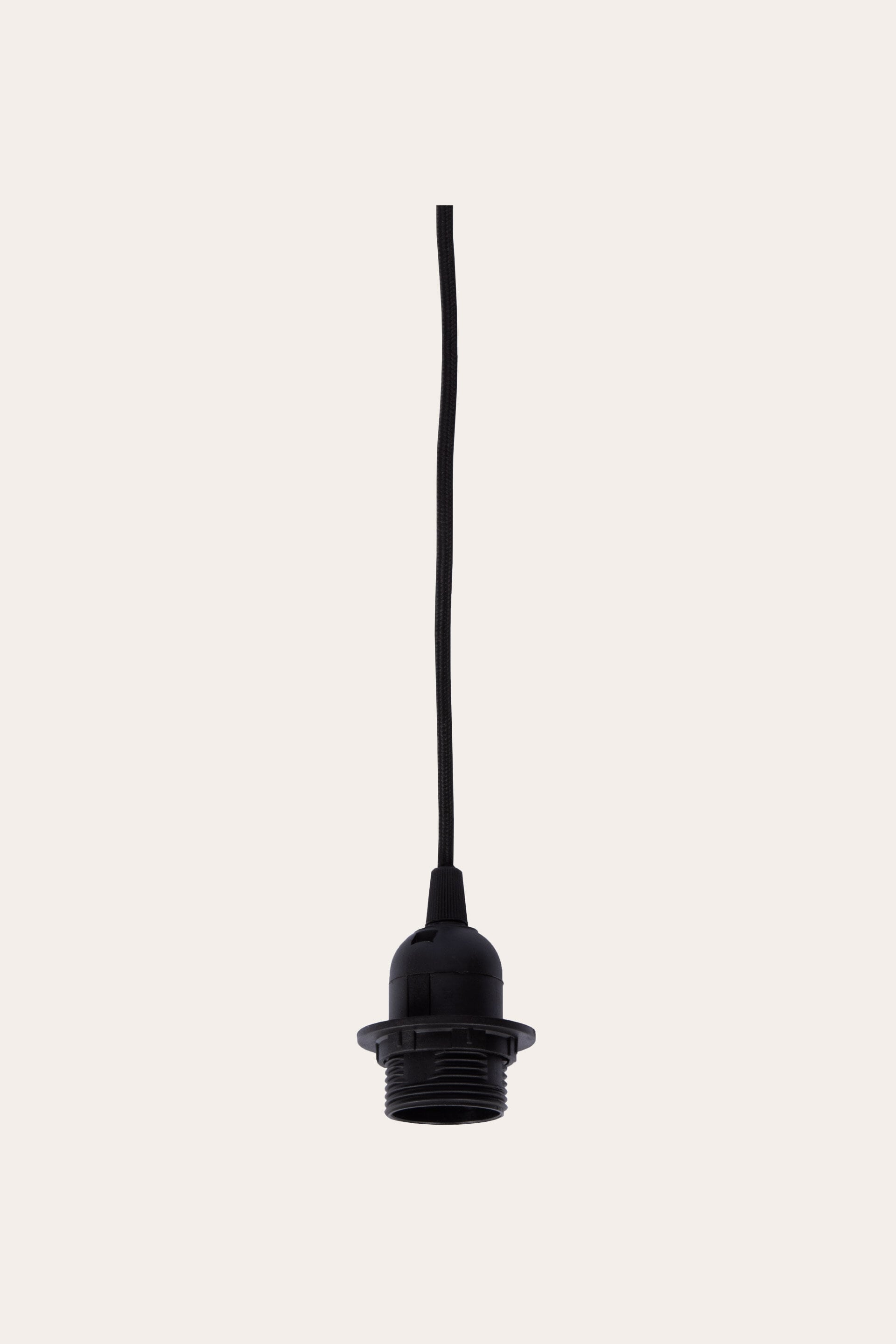 Lampsladd TEXTIL svart sockel 