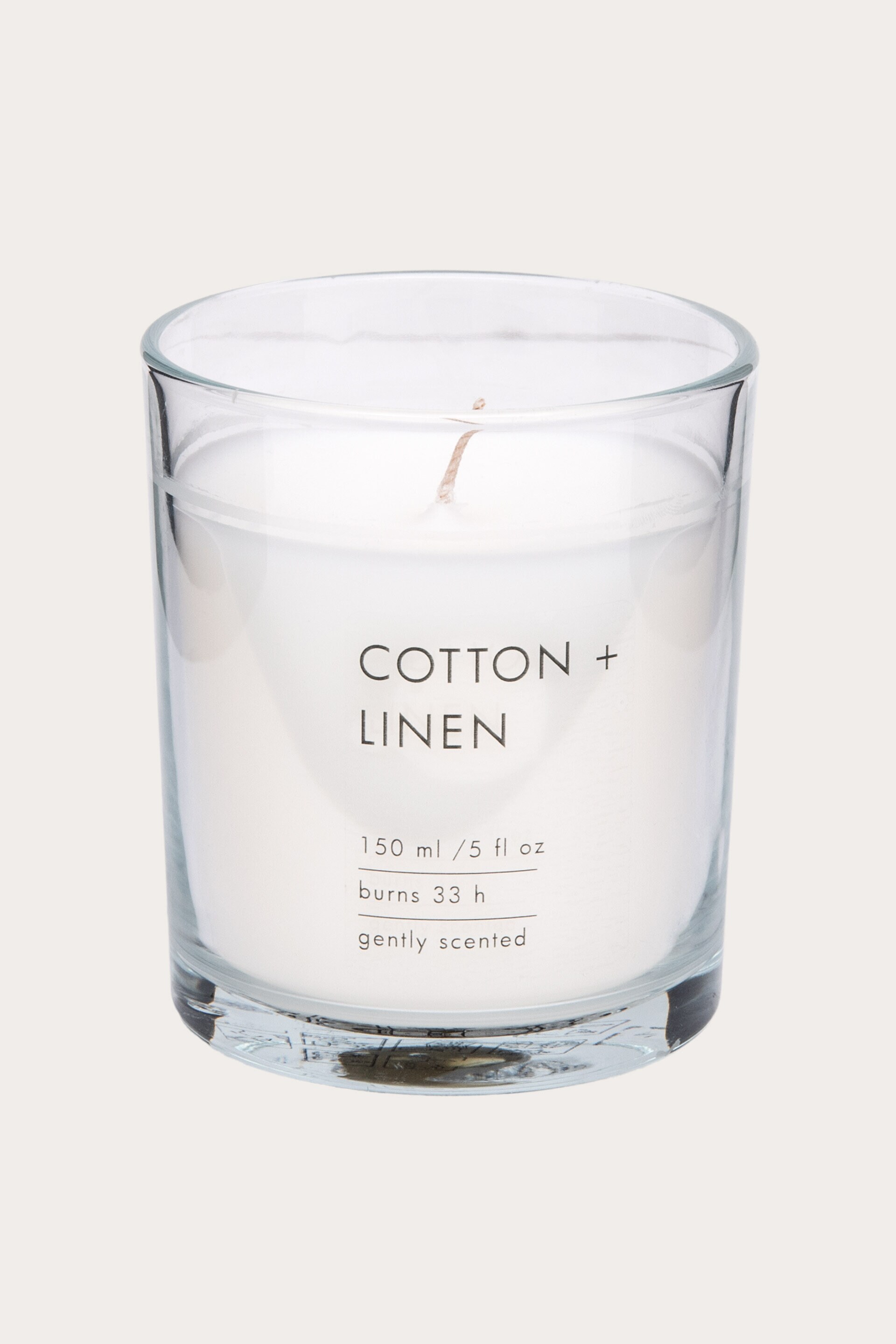 Scented candle Clear bomull