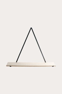 Vägghylla i trä och metall